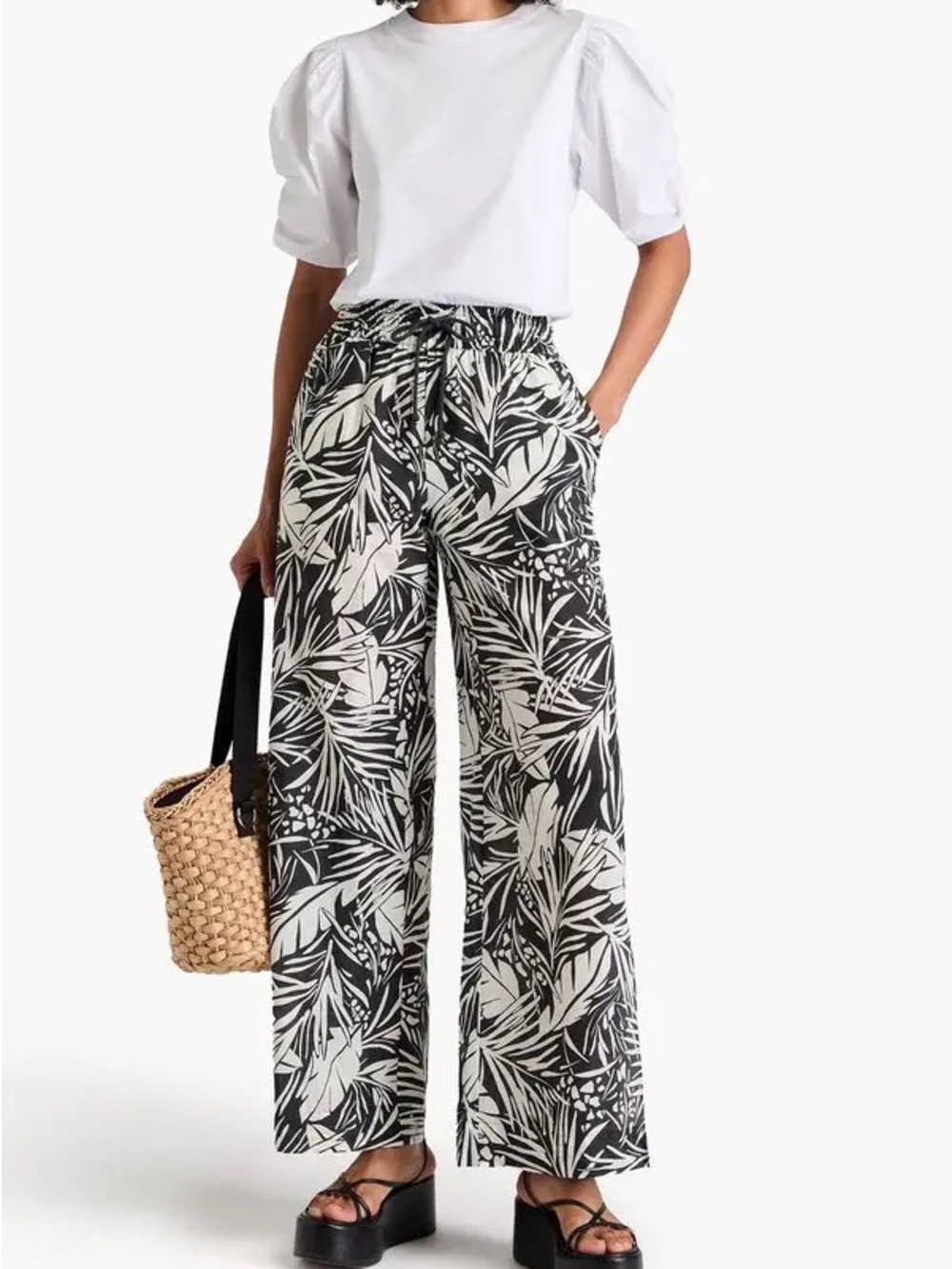 Frame silk cotton pants